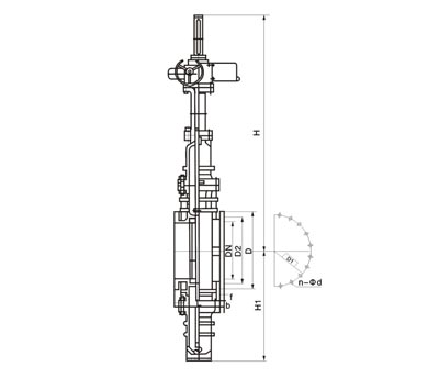 Flat gate valve with diversion